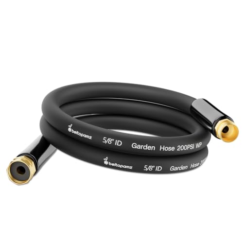 Short Garden Hose 5 ft, Flexible and Durable, Leak-Free Connections - size: 5ft Male to Female