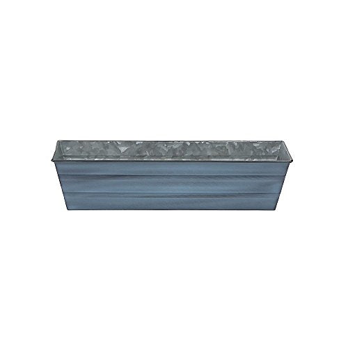 Achla Designs Galvanized Window Flower Box Planter-Nantucket Blue-Small (22" L x 6" W x 5" H) - color: Blue, size: Small