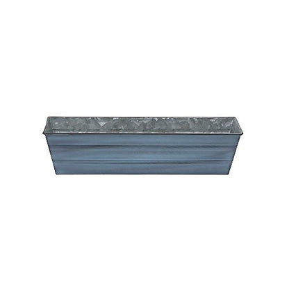 Achla Designs Galvanized Window Flower Box Planter-Nantucket Blue-Small (22" L x 6" W x 5" H) - color: Blue, size: Small