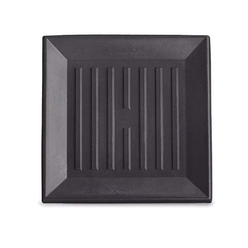 Crescent Garden Universal Square Plant Saucer, Houseplant Durable Drip Tray for Square Planter, Heavy-Duty Plastic Drainage Dish, Indoor/Outdoor pot Saucer - 11'' inner x 14.5" outer (Old Bronze) - color: Old Bronze, size: 11" (Inner)