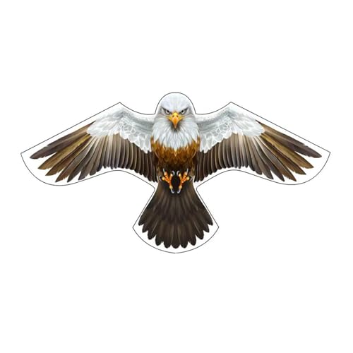 Bird Scarer Kite Without Pole Crops Farm Protector Hawk Flying Kite-Type-D - color: Brown-White