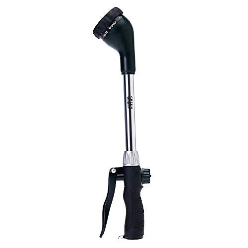 GREEN MOUNT Watering Wand 16-Inch, Heavy Duty Garden Wand with 8 Spray Patterns | Ergonomic & Lightweight for Easy Watering | Ideal for Hanging Baskets, Potted Plants, Window Boxes，Blackish Green - color: Blackish Green