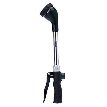 GREEN MOUNT Watering Wand 16-Inch, Heavy Duty Garden Wand with 8 Spray Patterns | Ergonomic & Lightweight for Easy Watering | Ideal for Hanging Baskets, Potted Plants, Window Boxes，Blackish Green - color: Blackish Green