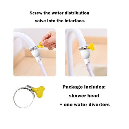 4m/13.12ft Sink Spray Rubber Hose Portable Faucet Sprayer Garden, Shampoo Sprayer Handheld Shower Head Spray Hose Attachment for Dog, Pets, Bathing Baby, Washing Hair, Rinsing Vegetables - color: White - 4m/13.12ft