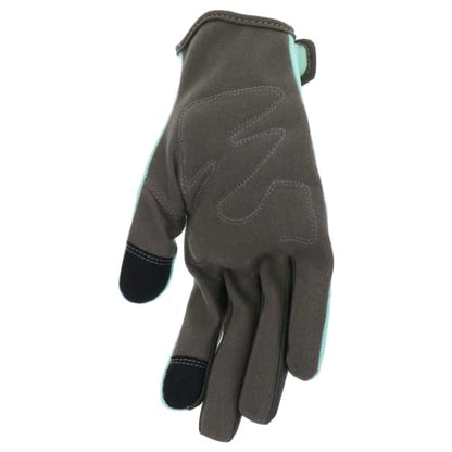 Everyday Mud Women's Synthetic Leather Palm Garden Gloves, Touchscreen Capable, Abrasion Resistant, Hook and Loop Closure - color: Mint, size: Small-Medium