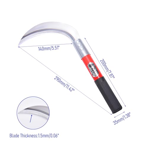 290mm Carbon Steel Billhook Brush Clearing Sickle - size: 1pce 12.2in/310mm Carbon Steel