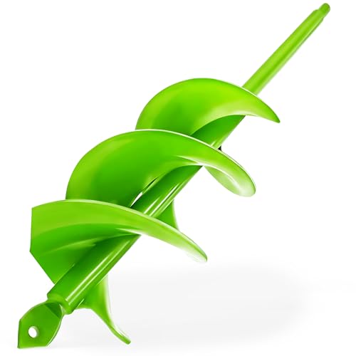 3"x12" Green Twin Auger Drill Bit – Wide & Fast Double Spiral Drill - color: Green, size: 3"x12"