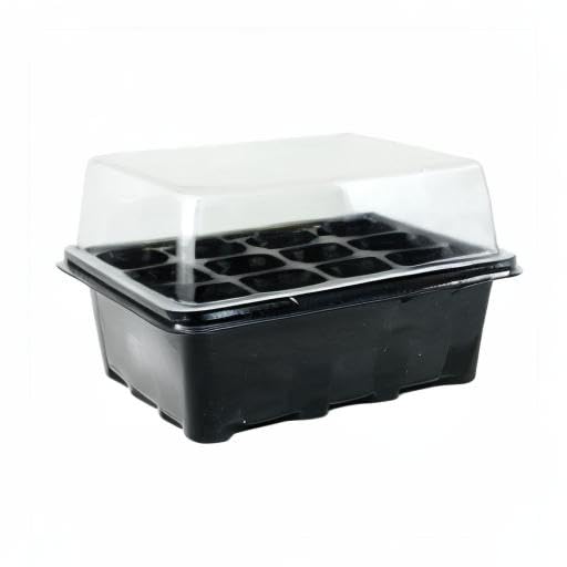 Gardeningwill 3 Sets of Plant Seedling Starting 12 Cells per Trays Starter Kit Box with Dome