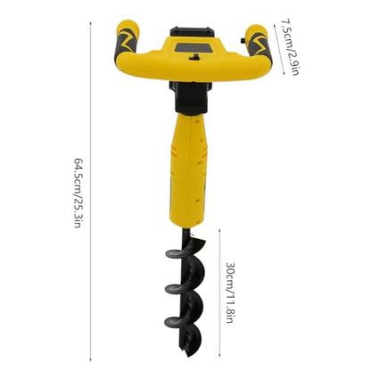 20V Cordless Electric Post Hole Digger with Auger Bit, 350W Motor, Battery-Powered, with Drill Bit and Lithium Battery
