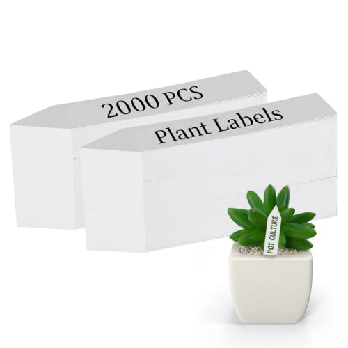 YaeCCC 4 Inches Plant Labels Plastic Plant Tags Nursery Garden Labels Pot Marker Garden Stake Tags for Fruit Trees, Flowers, Shrubs, etc (2000)