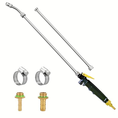 Sprayer Wand,Adjustable Universal Sprayer with 3/8" Brass Barb, Stainless Steel Replacement Sprayer Wand with Shut off Valve (44 Inches Sprayer Wand) - color: 44 Inches Sprayer Wand - 3/8" Barb