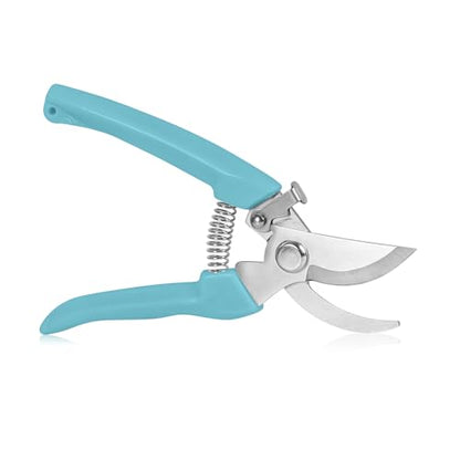 Garden Scissors for Plant, Tip Pruning Shears for Cutting Flowers, Trimming Plants, Bonsai and Fruits Picking (Blue Bypass Blade Pruner) - style: 1 Pc-Blue