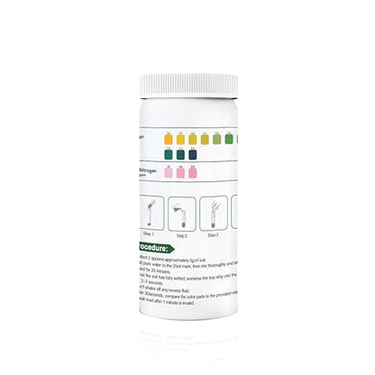 2‑in‑1 Soil pH and Nitrogen Test Strips, 50 Count, Home Garden Lawn Plant Soil Test Kit, Quick Reference Testing for Vegetables, Flowers, Farm & Backyard Gardening, Easy‑to‑Read Color Chart