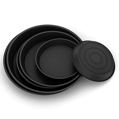 6 Pack Plant Saucer 6 8 10 Inch Plastic Plant Tray, Sturdy and Durable Flower Pot Container Accessories Plant Pot Saucers for Indoor and Outdoor (6 8 10 Inch, Black) - size: 6 8 10 Inch