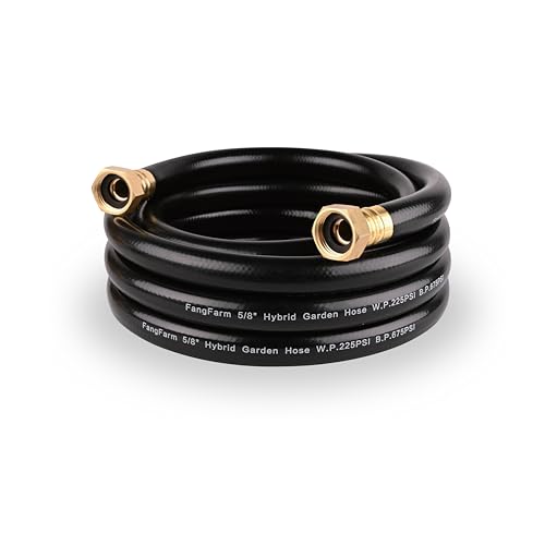 10FT Female to Female Leader Hose, 5/8 in, 3/4 GHT Brass Fittings - size: 10FT ( Female - Female )