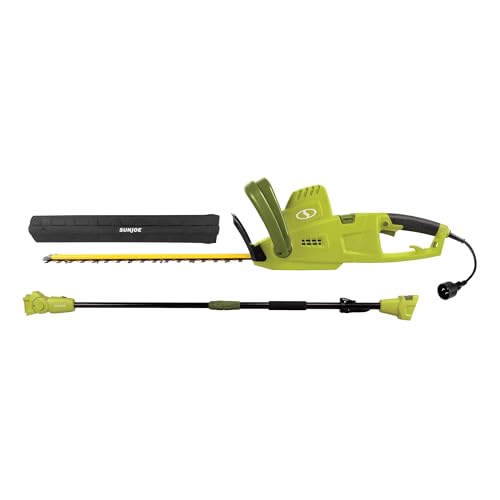 Sun Joe Corded Convertible Pole Hedge Trimmer with Dual Blade, SJH904E