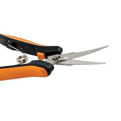 Fiskars 6" Curved Micro-Tip Pruning Snips, Garden Scissors For Tight Spaces - style: Curved Snips