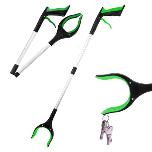 32" Trash Grabber Reacher Tool, Reach Grabbers for Seniors Heavy Duty, Elderly Assistance Products with Magnet Picker Upper, Gripper Pick up Sticks Hand Tools Gripper Pickup Mobility Aids (Green) - color: Green