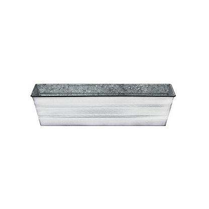 Achla Designs Galvanized Window Flower Box Planter-Cape Cod White-Small (22" L x 6" W x 5" H) - color: White, size: Small