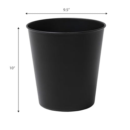 happimess Nolan 2 Gal Smooth Steel Wastebasket, Matte Black, Set of 2 - color: Matte Black, size: Set of 2