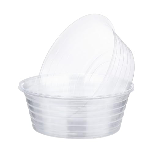 M METERXITY 10-Pack Plastic Plant Saucer, 9 Inch Clear Thin Plant Saucer Drip Tray for Indoor/Outdoor, Planter Liners Nursery Pots - size: 9 Inch