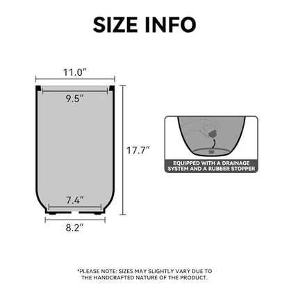 Kante White Concrete Planter 17.7" Tall All-Weather Round Small Pot - color: White, size: 11"Dia x 17.7" H