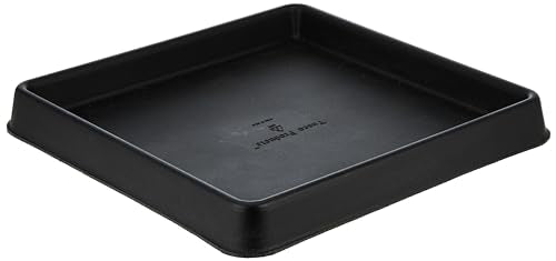 Tusco Products TRSQ12BK Square Tray Planter Saucer, Black - color: Black, size: 12"