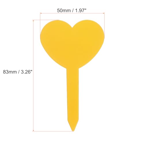 HARFINGTON 150pcs Plastic Plant Labels 3.26" x 1.97" Reusable Waterproof & Sun-Proof Garden Tags for Nursery Potted Herbs Flowers, Yellow - color: Yellow