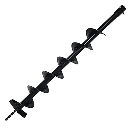 XtremepowerUS 4" Inch Auger Digging Bit for Post Holes Replacement Earth Digger Planting Drill Fence Hole Maker Grass Plant Hole Fit for 3/4" Shaft - size: 4"