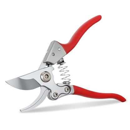 Yesker Pruning Shears Garden Shears 8.6" Professional Bypass Garden Scissors Yard Clippers with Sharp SK5 Steel Blade Heavy Duty Hand Pruners for Branch Flower Plant Trimming Cutting Gardening Tools - size: 1PCS 8.6" Red