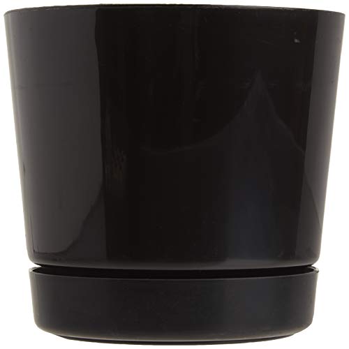Novelty Majestic Full Depth Round Cylinder Pot, Glossy Black, 6-Inch (10068) - color: Black, size: 6 Inch