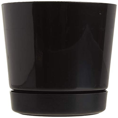Novelty Majestic Full Depth Round Cylinder Pot, Glossy Black, 6-Inch (10068) - color: Black, size: 6 Inch