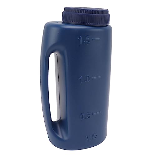 Hand Fertiliser Shaker, Hand-Held Grass Seed Shaker, For Spreading Salt and Juice Pot (Blue) - color: blue