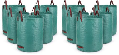 10-Pack 72 Gallons Garden Bag Heavy Duty Gardening Bags, Lawn Pool Garden Leaf Waste Rubbish Plants Grass Bag (5 X 72Gallons) - size: 5 Count (Pack of 2)