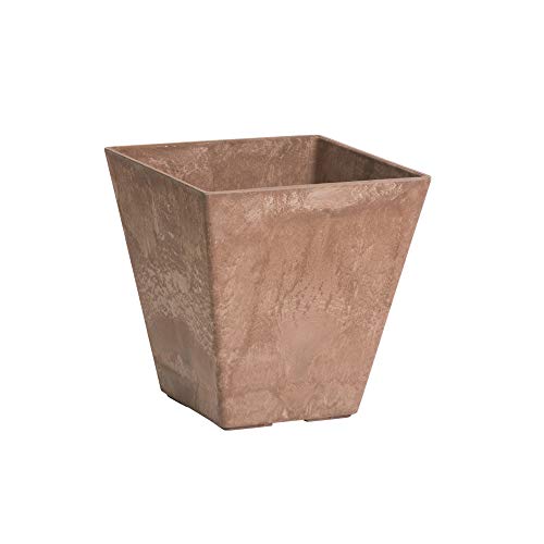 Novelty Artstone 35149 Ella Square Planter, Rust - color: Rust, size: 13.5" L x 13.5" W x 14" H