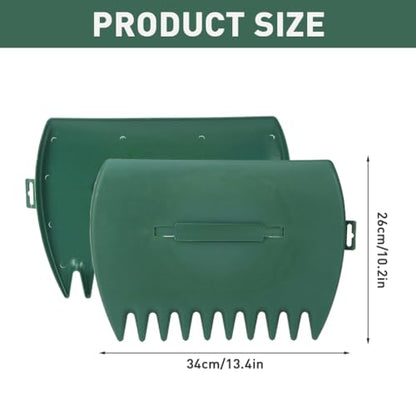 2pcs Leaf Scoops Hand Rakes, Leaves Grabber, Lightweight Leaf Picker Upper