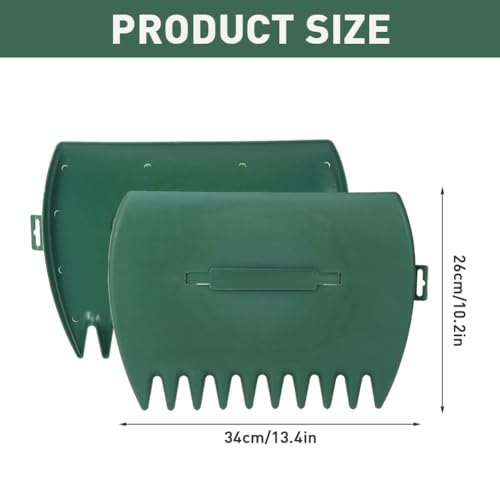 2pcs Leaf Scoops Hand Rakes, Leaves Grabber, Lightweight Leaf Picker Upper