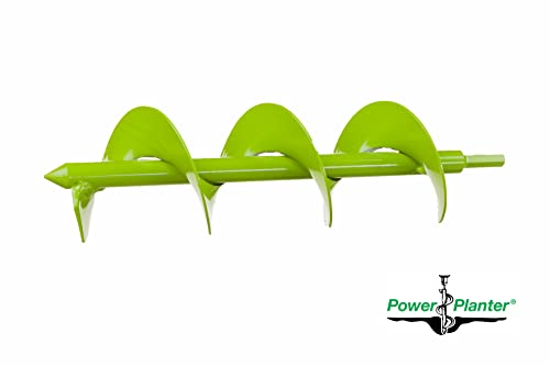 Power Planter DIY Guru Garden Drill Auger Bit (3"x12") - Designed for Planting, Digging Holes, Paint Mixing, Cement Mixing and Home Projects - Made of Steel with a 3/8" Non-Slip Hex Drive (Lime Green) - color: Lime