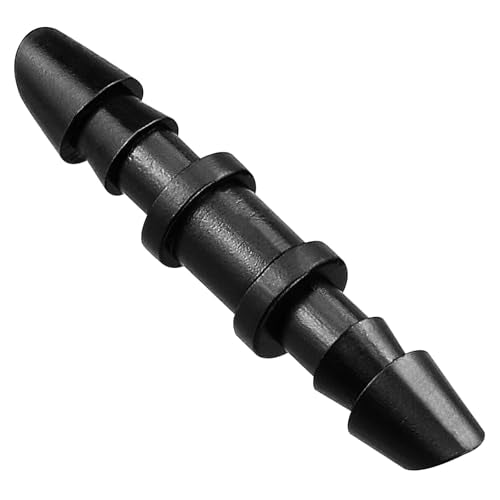 120 Pcs Drip Irrigation 1/4" Barbed Coupling Fittings, Drip System Parts Double Barbed Coupler Connectors Fits 1/4-Inch Drip Tubing Irrigation for Drip Line Sprinkler Systems Connection - size: 1/4" Coupler-120P