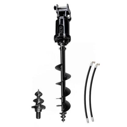 Hydraulic Drill Bit for Earth Auger, Heavy Duty Skid Steer Attachment with Wooden Box Packaging, Efficient Digging Tool for Post Holes and Landscaping