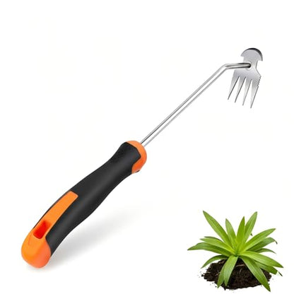 Weed Puller Tool, Portable Rubber-Handled Garden Tools, Four-Tined Weeding Tool, Uprooting Weeding Tools, Crevice Weeder, Yard Weed Tools and Weed Removal Tool (style1) - style: style1