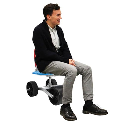 ZHISHUAI- Garden Cart Rolling Seat, 360° Rotating Garden Seat w/Adjustable Height, Outdoor Rolling Work Seat Gardening Helper for Orchard Farmland Picking