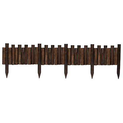 WORTH Wooden Edging for Landscaping, Flexible Garden Lawn Border 8" x 3.7'