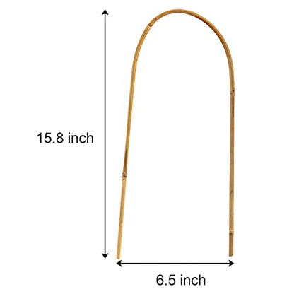 Coloch 20 Pack Bamboo U Trellis Support, 16 Inch U Loop Plant Stake Arch Garden Trellis for Potted Plants, Climbing Flowers and Vines, Ivy, Outdoor Planting