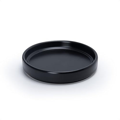D'vine Dev Ceramic Plant Saucer/Drainage Tray, 5.4 in, Black, 97-T-B-2 - color: Black, size: 5.4" (1 Pack)