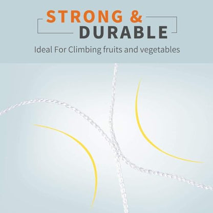 Tcamp Heavy-Duty Polyester Plant Trellis Netting - size: 3.5" Mesh(5*15 Ft) - 2Pack