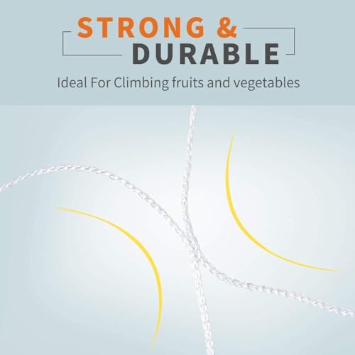 Tcamp Heavy-Duty Polyester Plant Trellis Netting - size: 6" Mesh (5*15 Ft) - 2Pack