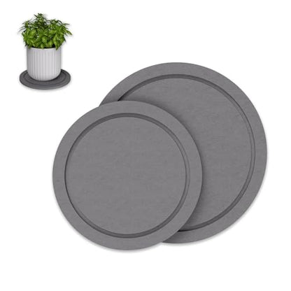 8"+10" Instantly Dry Diatomite Stone Plant Saucers - 2 Pack, Gray - color: Gray, size: 8"+10" (2 Pack)