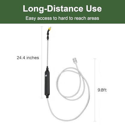 DZ Duozhan Battery Powered Sprayer Wand, Electric Garden Sprayer 9.8ft - size: 9.8feet