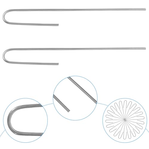 Silver Irrigation Drip Tubing Staples, 100 Pack, J Shape, 5 Inch